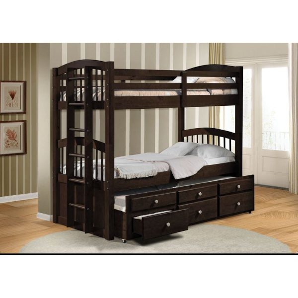 Twin Twin Bunk Bed & Trundle WIth 3 Drawers Supply