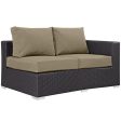 Convene 11 Piece Outdoor Patio Sectional Set in Espresso Mocha on Sale