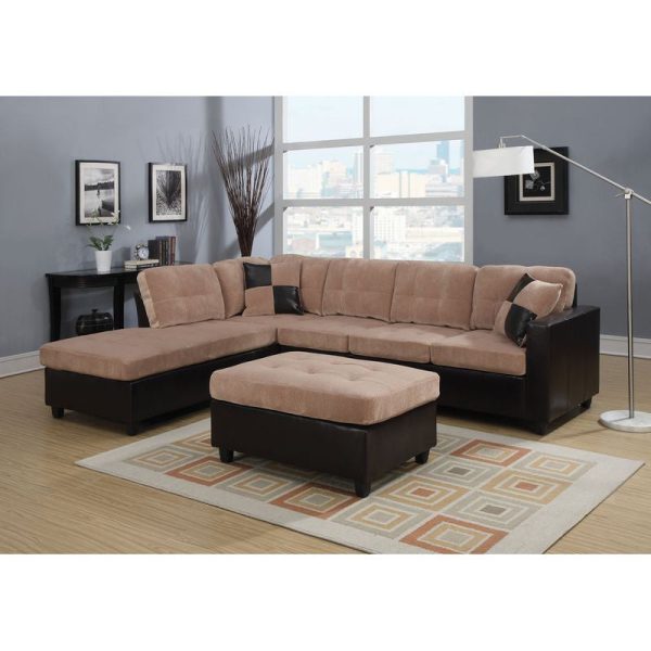 Reversible Sectional Sofa WIth 2 Pillows Discount