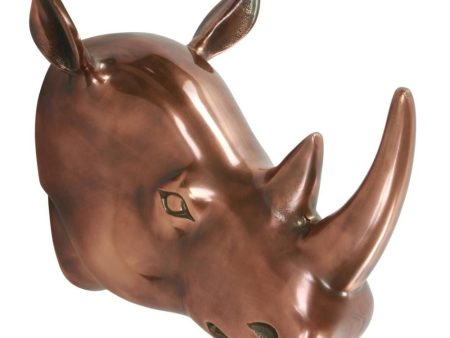 Clara Rhino Wall Décor Copper Online Sale