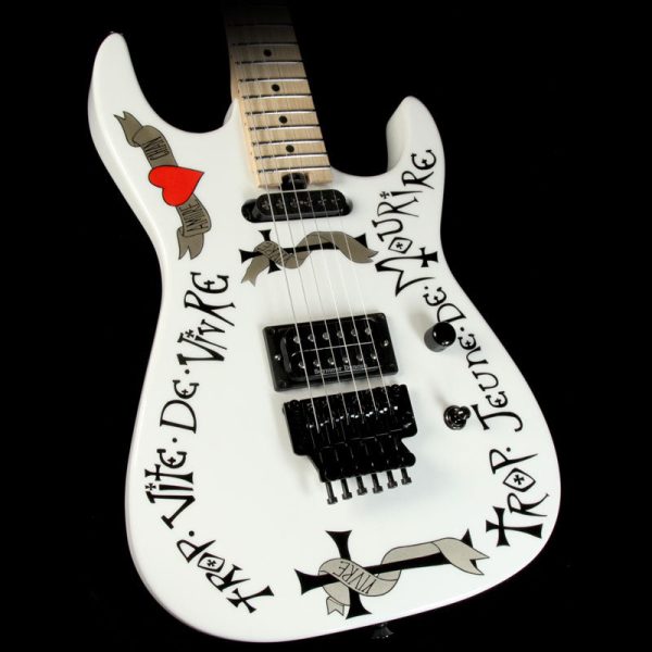 Used Charvel Warren DeMartini USA Signature Frenchie Electric Guitar White Fashion