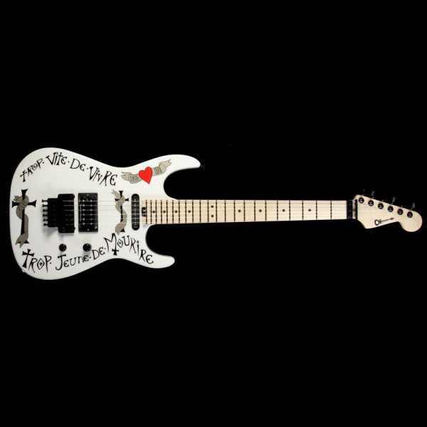 Used Charvel Warren DeMartini USA Signature Frenchie Electric Guitar White Fashion