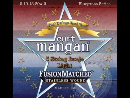 Curt Mangan Fusion Matched Stainless Wound 5-String Banjo Strings (09-09) For Sale