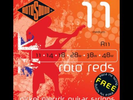 Rotosound R11 Roto Reds Electric Strings (11-48) Discount